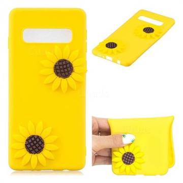 Yellow Sunflower Soft 3D Silicone Case for Samsung Galaxy S10 5G (6.7 inch)