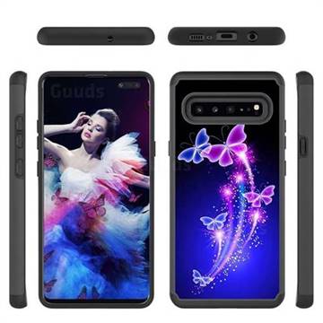 Dancing Butterflies Shock Absorbing Hybrid Defender Rugged Phone Case Cover for Samsung Galaxy S10 5G (6.7 inch)