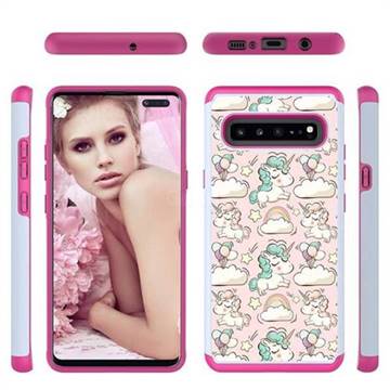 Pink Pony Shock Absorbing Hybrid Defender Rugged Phone Case Cover for Samsung Galaxy S10 5G (6.7 inch)