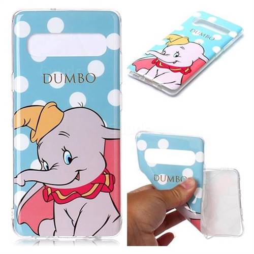 Dumbo Elephant Soft TPU Cell Phone Back Cover for Samsung Galaxy S10 5G (6.7 inch)