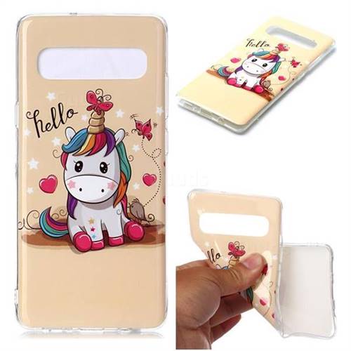 Hello Unicorn Soft TPU Cell Phone Back Cover for Samsung Galaxy S10 5G (6.7 inch)