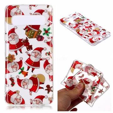 Santa Claus Super Clear Soft TPU Back Cover for Samsung Galaxy S10 5G (6.7 inch)