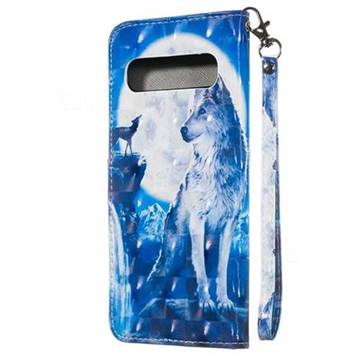 Ice Wolf 3D Painted Leather Wallet Phone Case for Samsung Galaxy S10 5G ...