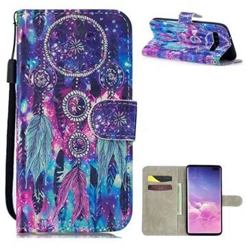 Star Wind Chimes 3D Painted Leather Wallet Phone Case for Samsung Galaxy S10 5G (6.7 inch)