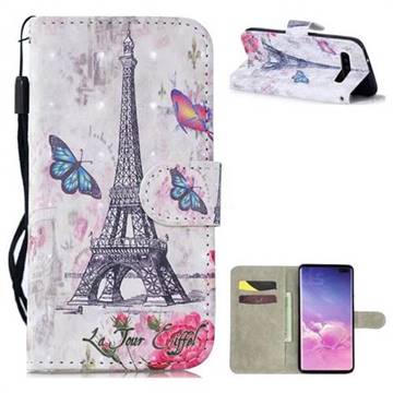 Paris Tower 3D Painted Leather Wallet Phone Case for Samsung Galaxy S10 5G (6.7 inch)