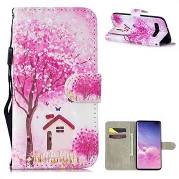 Tree House 3D Painted Leather Wallet Phone Case for Samsung Galaxy S10 5G (6.7 inch)