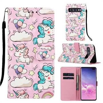 Angel Pony 3D Painted Leather Wallet Case for Samsung Galaxy S10 5G (6.7 inch)