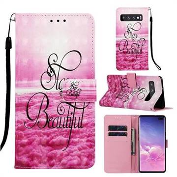 Beautiful 3D Painted Leather Wallet Case for Samsung Galaxy S10 5G (6.7 inch)