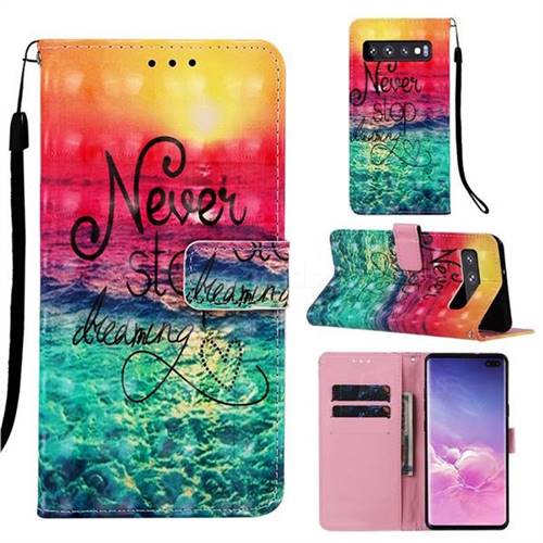 Colorful Dream Catcher 3D Painted Leather Wallet Case for Samsung Galaxy S10 5G (6.7 inch)