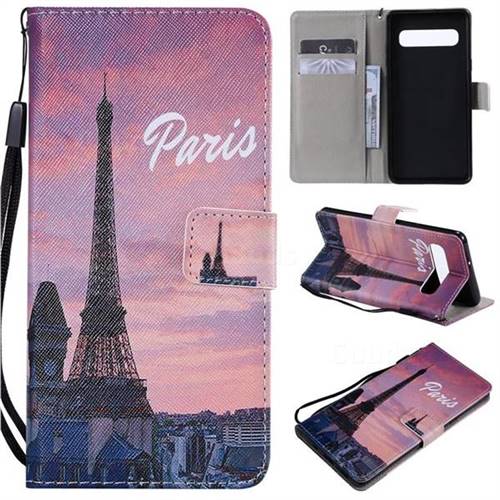Paris Eiffel Tower PU Leather Wallet Case for Samsung Galaxy S10 5G (6.7 inch)