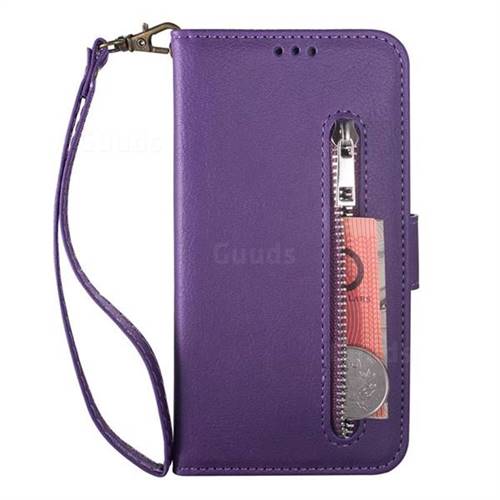 Retro Calfskin Zipper Leather Wallet Case Cover for Samsung Galaxy S10 ...