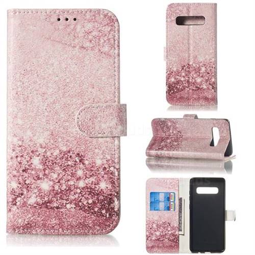 Glittering Rose Gold PU Leather Wallet Case for Samsung Galaxy S10 5G (6.7 inch)