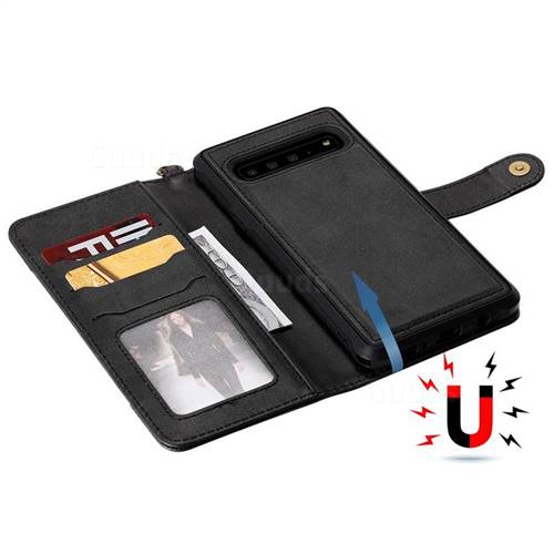 Retro Multi Functional Detachable Leather Wallet Phone Case For Samsung Galaxy S10 5g 67 Inch 6403