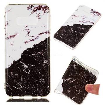 Black and White Soft TPU Marble Pattern Phone Case for Samsung Galaxy S10e(5.8 inch)
