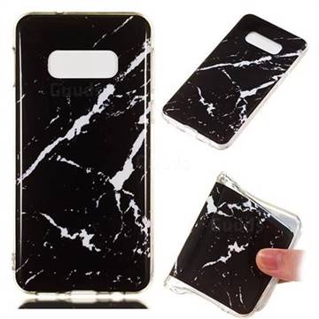 Black Rough white Soft TPU Marble Pattern Phone Case for Samsung Galaxy S10e(5.8 inch)