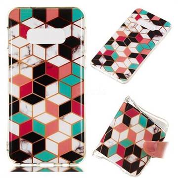 Three-dimensional Square Soft TPU Marble Pattern Phone Case for Samsung Galaxy S10e(5.8 inch)