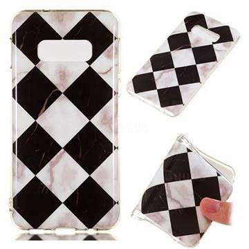 Black and White Matching Soft TPU Marble Pattern Phone Case for Samsung Galaxy S10e(5.8 inch)