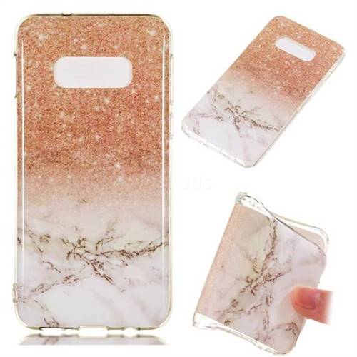 Glittering Rose Gold Soft TPU Marble Pattern Case for Samsung Galaxy S10e(5.8 inch)