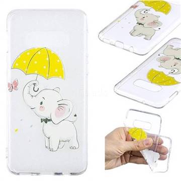 Umbrella Elephant Super Clear Soft TPU Back Cover for Samsung Galaxy S10e(5.8 inch)