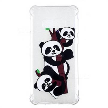 Three Pandas Anti-fall Clear Varnish Soft TPU Back Cover for Samsung Galaxy S10e(5.8 inch)
