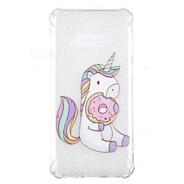 Donut Unicorn Anti-fall Clear Varnish Soft TPU Back Cover for Samsung Galaxy S10e(5.8 inch)