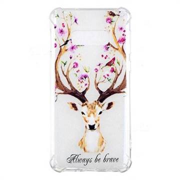Always be Brave Anti-fall Clear Varnish Soft TPU Back Cover for Samsung Galaxy S10e(5.8 inch)