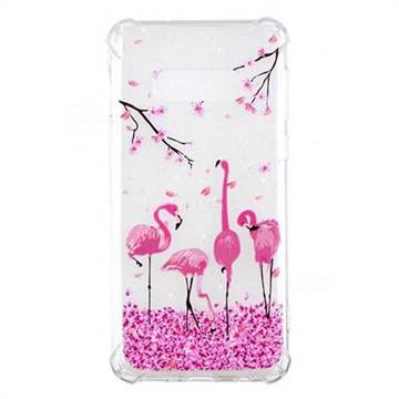 Cherry Flamingo Anti-fall Clear Varnish Soft TPU Back Cover for Samsung Galaxy S10e(5.8 inch)