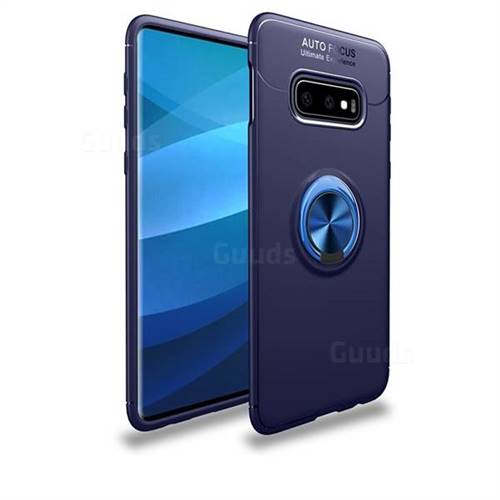 Auto Focus Invisible Ring Holder Soft Phone Case for Samsung Galaxy S10e(5.8 inch) - Blue