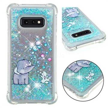 Bubble Jumbo Rabbit Dynamic Liquid Glitter Sand Quicksand Star TPU Case for Samsung Galaxy S10e (5.8 inch)
