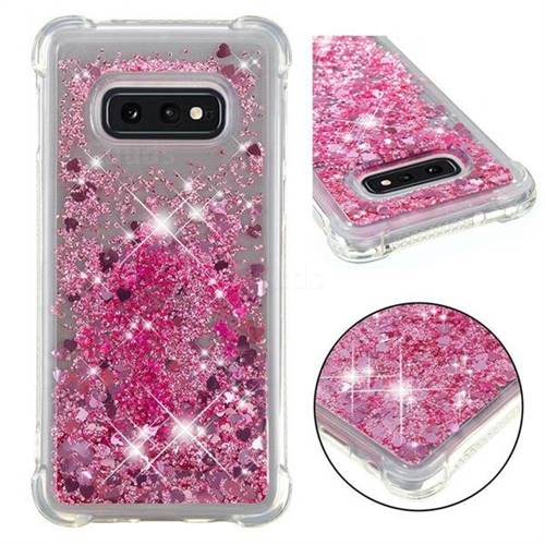 Dynamic Liquid Glitter Sand Quicksand Star TPU Case for Samsung Galaxy S10e (5.8 inch) - Diamond Rose