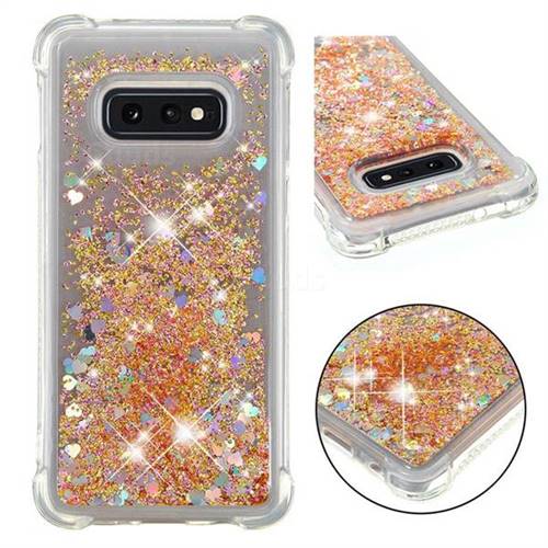 Dynamic Liquid Glitter Sand Quicksand Star TPU Case for Samsung Galaxy S10e (5.8 inch) - Diamond Gold