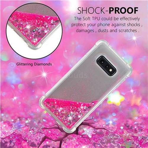 Dynamic Liquid Glitter Sand Quicksand Tpu Case For Samsung Galaxy S10e 58 Inch Pink Love 7751