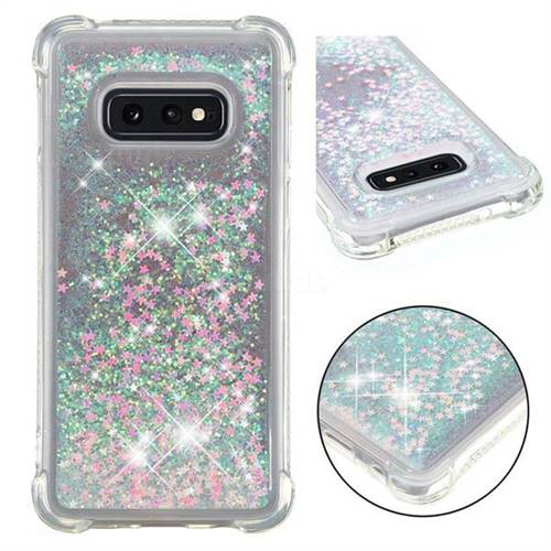 Dynamic Liquid Glitter Sand Quicksand TPU Case for Samsung Galaxy S10e (5.8 inch) - Silver Powder Star
