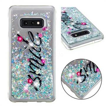 Smile Flower Dynamic Liquid Glitter Quicksand Soft TPU Case for Samsung Galaxy S10e (5.8 inch)