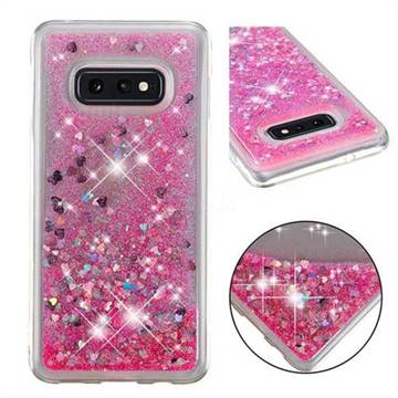 Dynamic Liquid Glitter Quicksand Sequins TPU Phone Case for Samsung Galaxy S10e (5.8 inch) - Rose