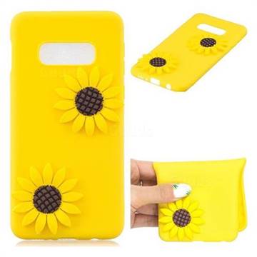Yellow Sunflower Soft 3D Silicone Case for Samsung Galaxy S10e (5.8 inch)