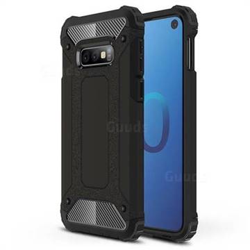 King Kong Armor Premium Shockproof Dual Layer Rugged Hard Cover for Samsung Galaxy S10e (5.8 inch) - Black Gold
