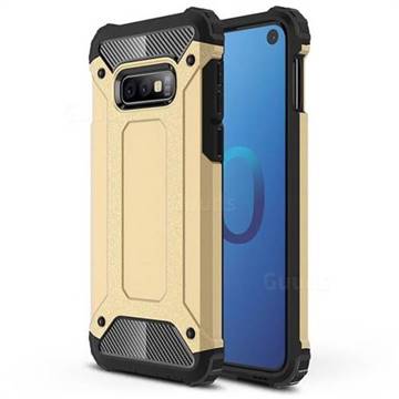 King Kong Armor Premium Shockproof Dual Layer Rugged Hard Cover for Samsung Galaxy S10e (5.8 inch) - Champagne Gold