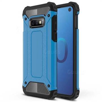 King Kong Armor Premium Shockproof Dual Layer Rugged Hard Cover for Samsung Galaxy S10e (5.8 inch) - Sky Blue