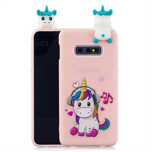 Music Unicorn Soft 3D Climbing Doll Soft Case for Samsung Galaxy S10e (5.8 inch)