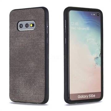 Canvas Cloth Coated Soft Phone Cover for Samsung Galaxy S10e (5.8 inch) - Dark Gray