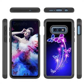 Dancing Butterflies Shock Absorbing Hybrid Defender Rugged Phone Case Cover for Samsung Galaxy S10e (5.8 inch)