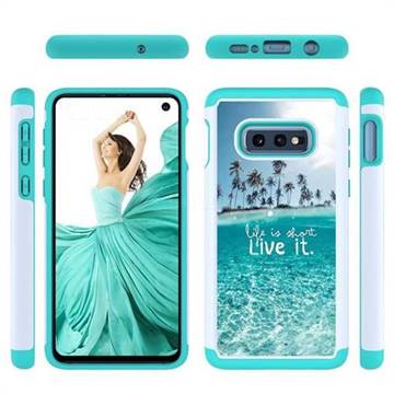 Sea and Tree Shock Absorbing Hybrid Defender Rugged Phone Case Cover for Samsung Galaxy S10e (5.8 inch)