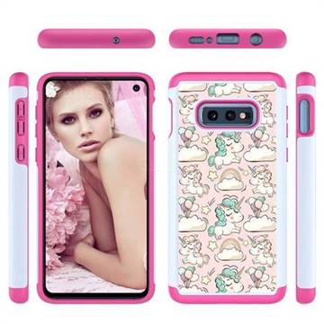 Pink Pony Shock Absorbing Hybrid Defender Rugged Phone Case Cover for Samsung Galaxy S10e (5.8 inch)