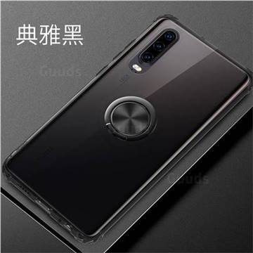 Anti-fall Invisible Press Bounce Ring Holder Phone Cover for Samsung Galaxy S10e (5.8 inch) - Elegant Black