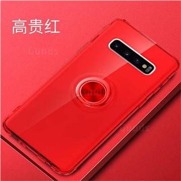 Anti-fall Invisible Press Bounce Ring Holder Phone Cover for Samsung Galaxy S10e (5.8 inch) - Noble Red