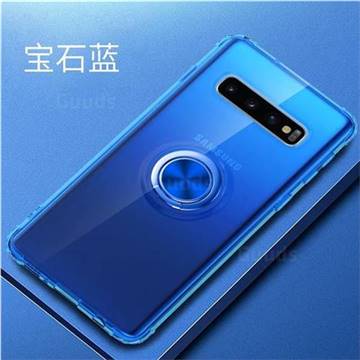 Anti-fall Invisible Press Bounce Ring Holder Phone Cover for Samsung Galaxy S10e (5.8 inch) - Sapphire Blue