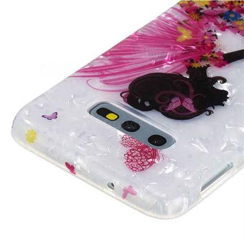 Flower Butterfly Girl Shell Pattern Clear Bumper Glossy Rubber
