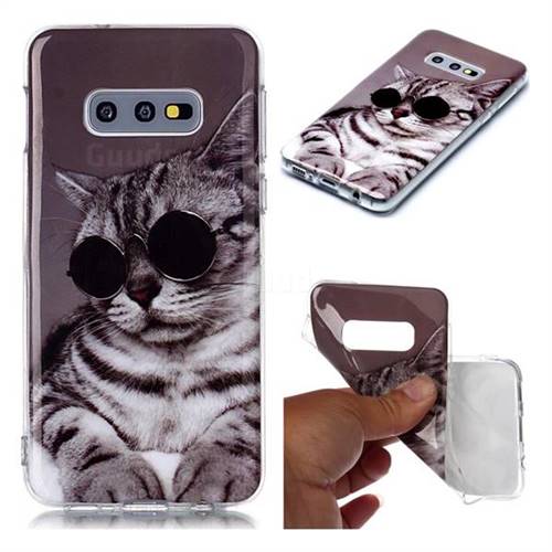 Kitten with Sunglasses Soft TPU Cell Phone Back Cover for Samsung Galaxy S10e (5.8 inch)