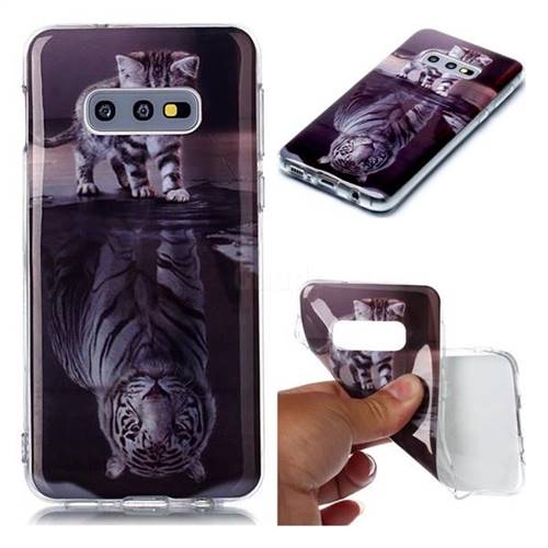 Cat and Tiger Soft TPU Cell Phone Back Cover for Samsung Galaxy S10e (5.8 inch)